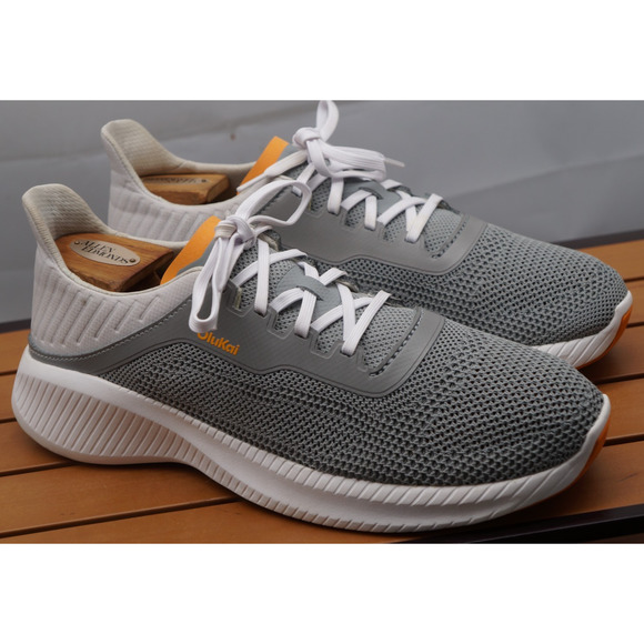 OLUKAI Island Hopper Sneakers Storm Grey Orange Size 11 Men's - Picture 1 of 10